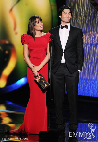 Lea Michele Ian Somerhalder onstage at the Academy of Television