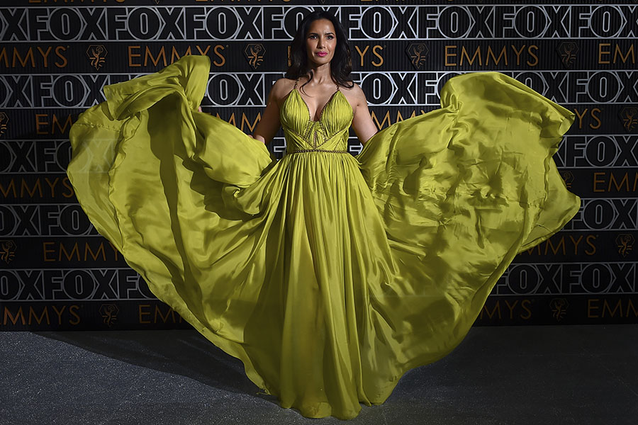 Padma Lakshmi from Top Chef on the red carpet at the 75th Emmy Awards ...