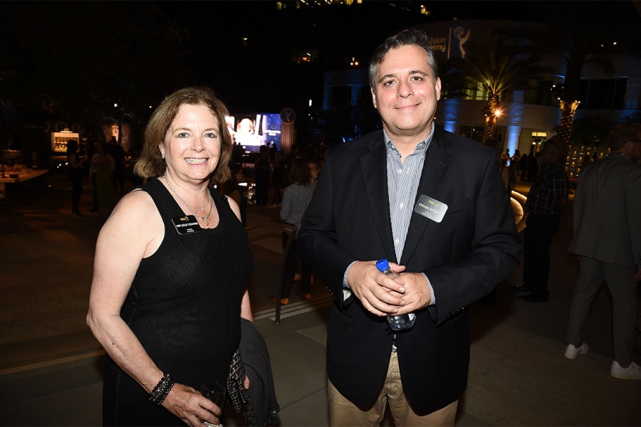 Television Academy Governors Ann Leslie Uzdavinis and Steven Spignese ...