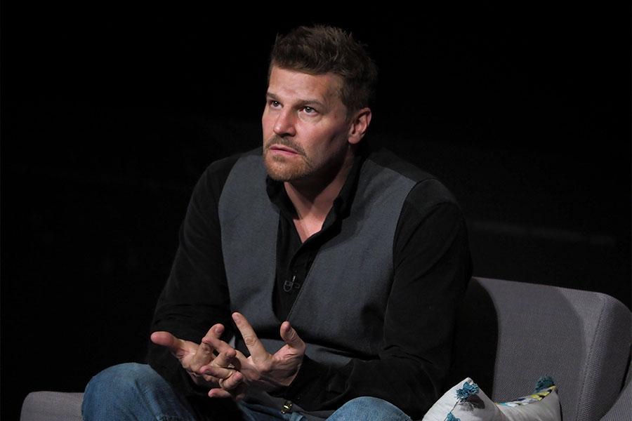 Actor David Boreanaz answers fan questions for NHL Social at the
