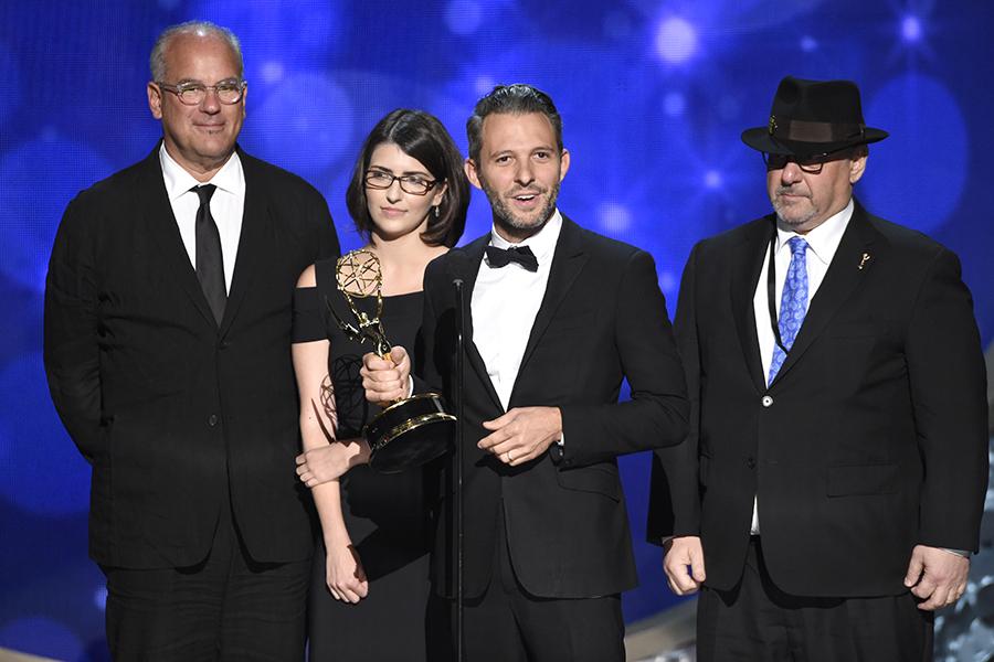 The producers from Park Bench with Steve Buscemi accepts an award