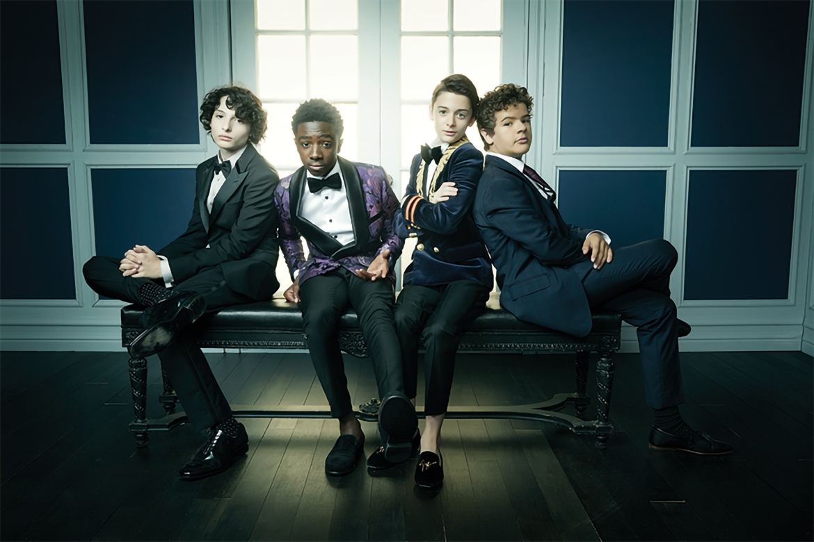 <b>Finn</b> Wolfhard, <b>Caleb</b> McLaughlin, Noah Schnapp, and Gaten Matarazzo.